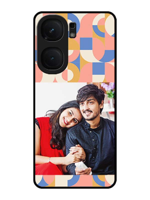 Custom iQOO Neo 9 Pro 5G Custom Metal Phone Case - Semi - Circle Maze Pattern Design