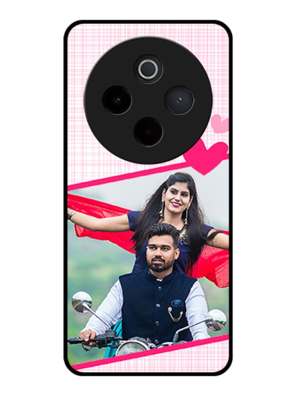 Custom iQOO Z10 5G Custom Metal Phone Case - Semi Visible Floral Design