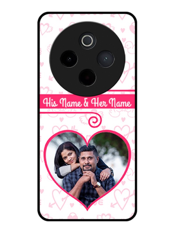 Custom iQOO Z10 5G Custom Metal Phone Case - Cute Heart Pattern Design