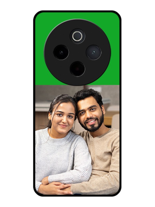 Custom iQOO Z10 5G Custom Metal Phone Case - Green Pattern Design