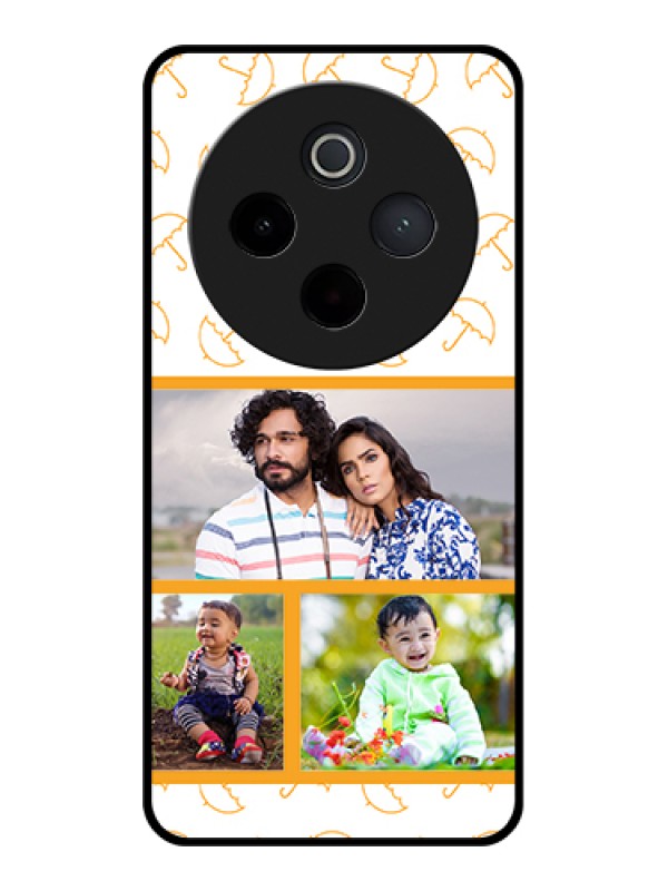 Custom iQOO Z10 5G Custom Metal Phone Case - Yellow Pattern Design