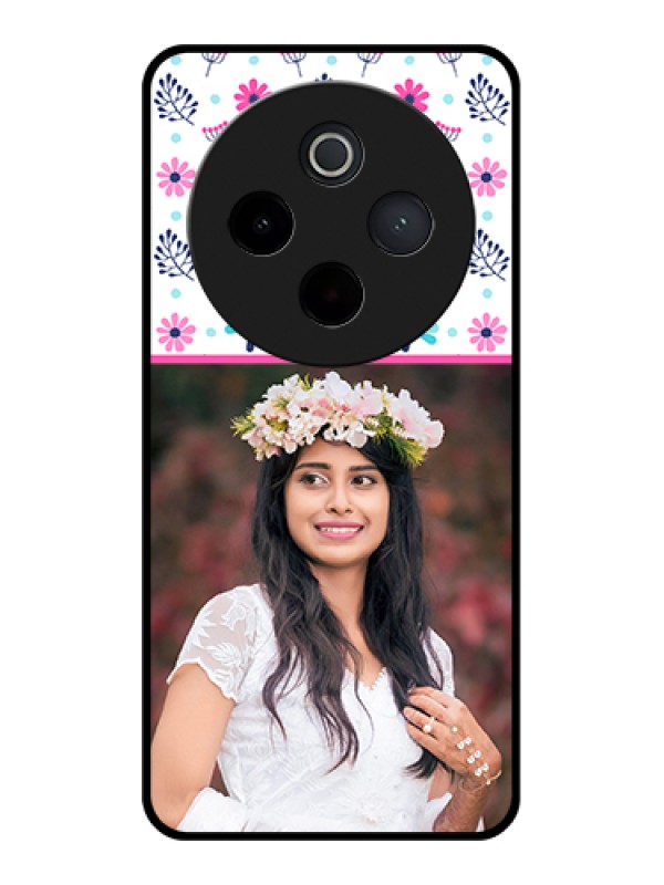 Custom iQOO Z10 5G Custom Metal Phone Case - Colorful Flower Design