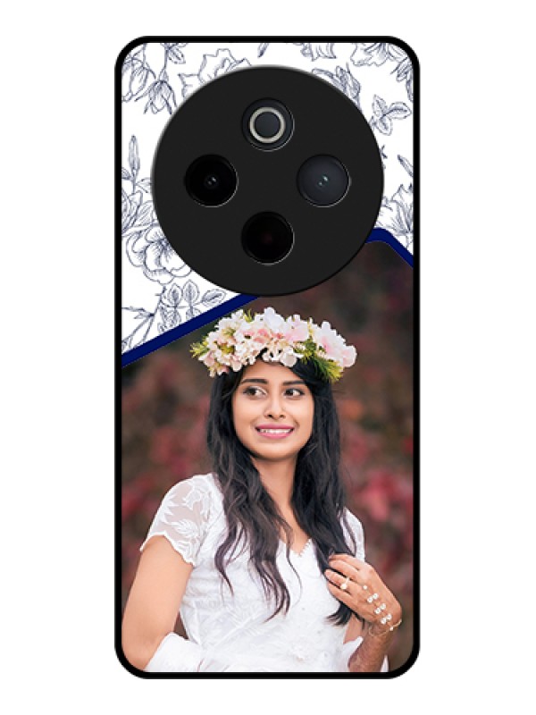 Custom iQOO Z10 5G Custom Metal Phone Case - Classy Floral Design