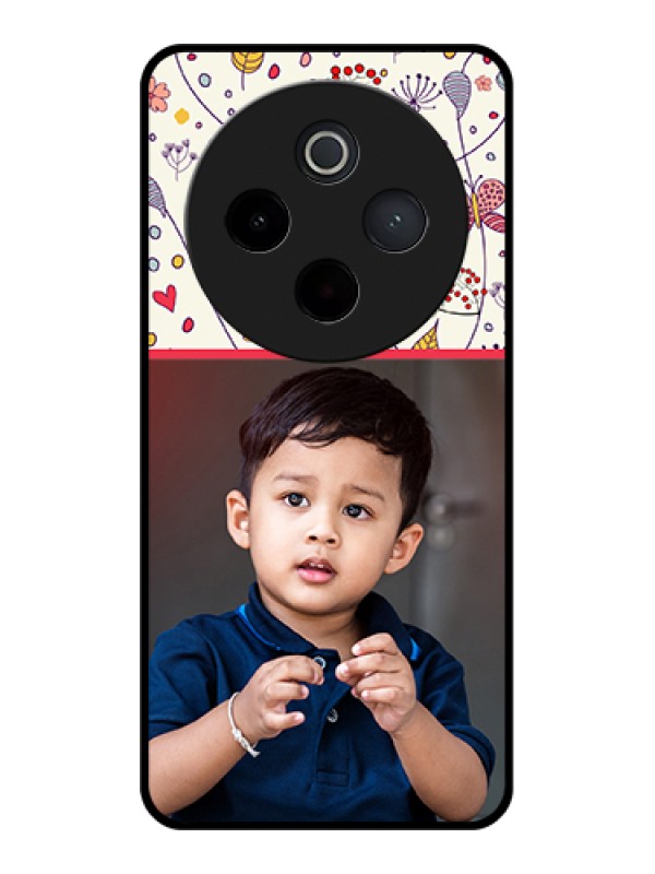 Custom iQOO Z10 5G Custom Metal Phone Case - Premium Floral Design