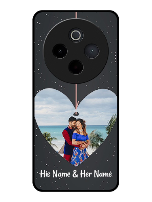 Custom iQOO Z10 5G Custom Metal Phone Case - Hanging Heart Design