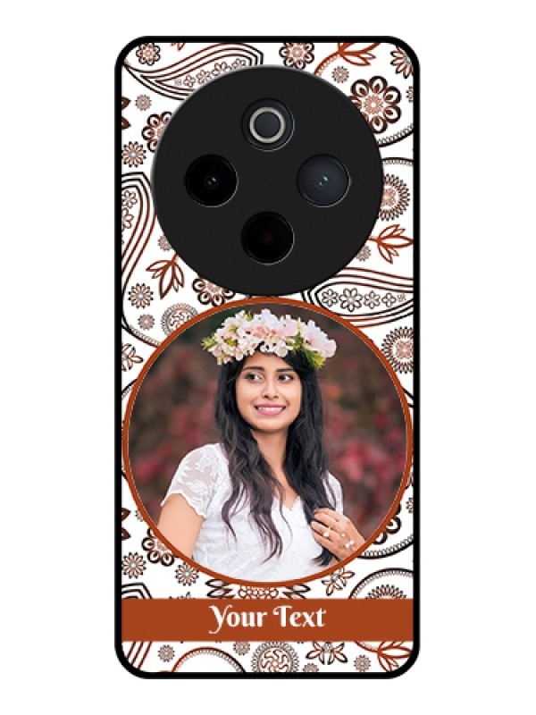 Custom iQOO Z10 5G Custom Metal Phone Case - Abstract Flower Design
