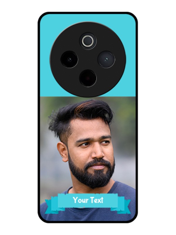 Custom iQOO Z10 5G Custom Metal Phone Case - Blue Color Design