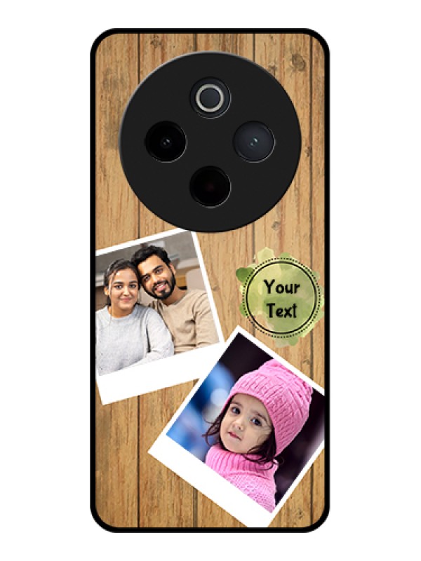 Custom iQOO Z10 5G Custom Metal Phone Case - Wooden Texture Design