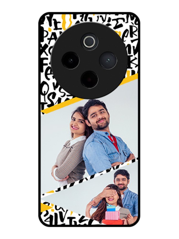 Custom iQOO Z10 5G Custom Metal Phone Case - Letters Pattern Design