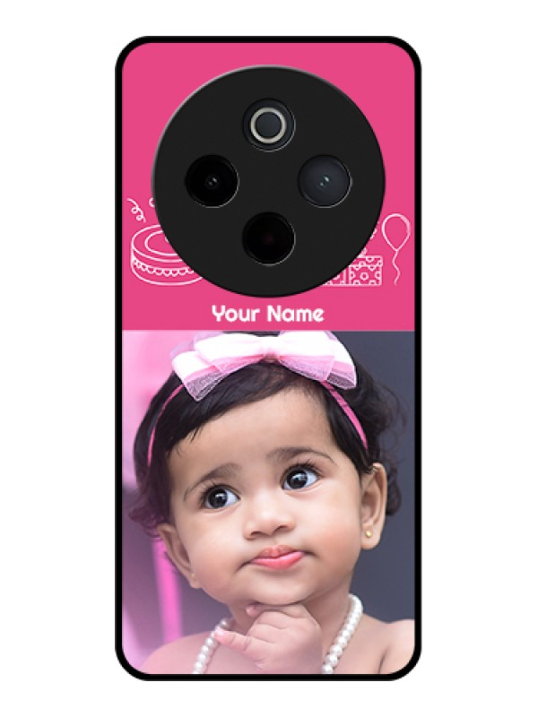 Custom iQOO Z10 5G Custom Metal Phone Case - With Birthday Line Art Design