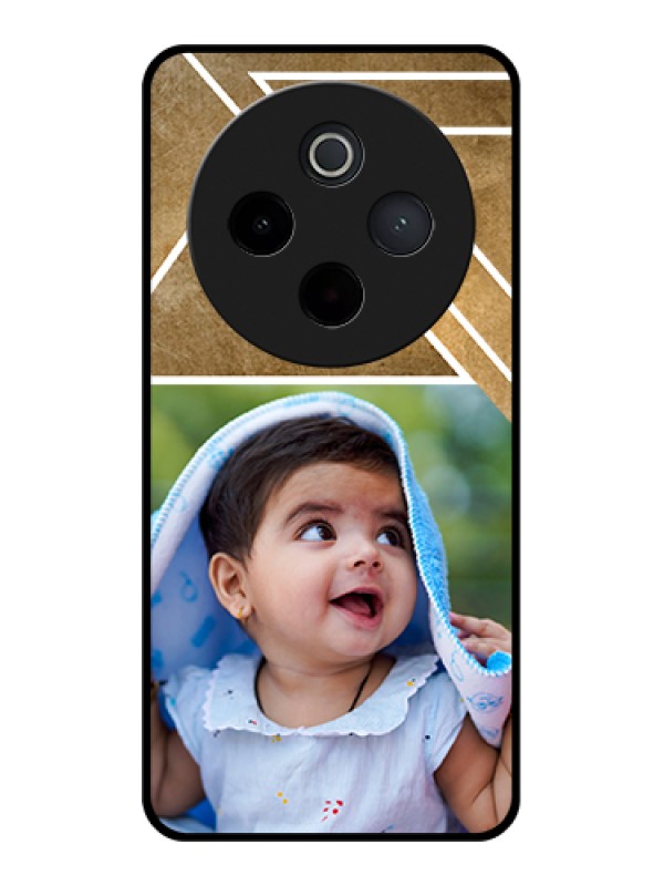 Custom iQOO Z10 5G Custom Metal Phone Case - Peach and Blue Color Design