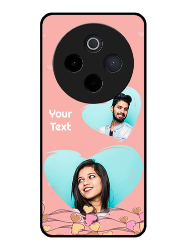 Custom iQOO Z10 5G Custom Metal Phone Case - Red Abstract Design