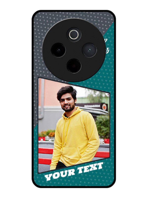 Custom iQOO Z10 5G Custom Metal Phone Case - Green Pattern Design