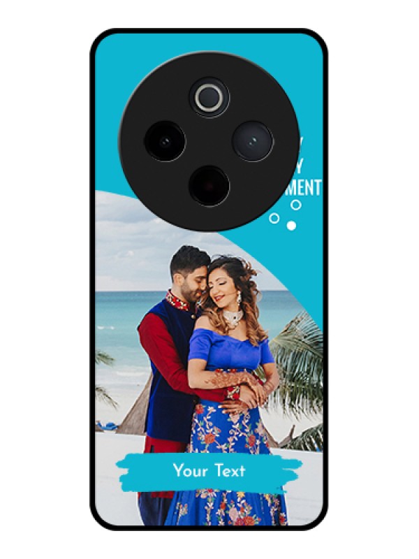 Custom iQOO Z10 5G Custom Metal Phone Case - Yellow Pattern Design