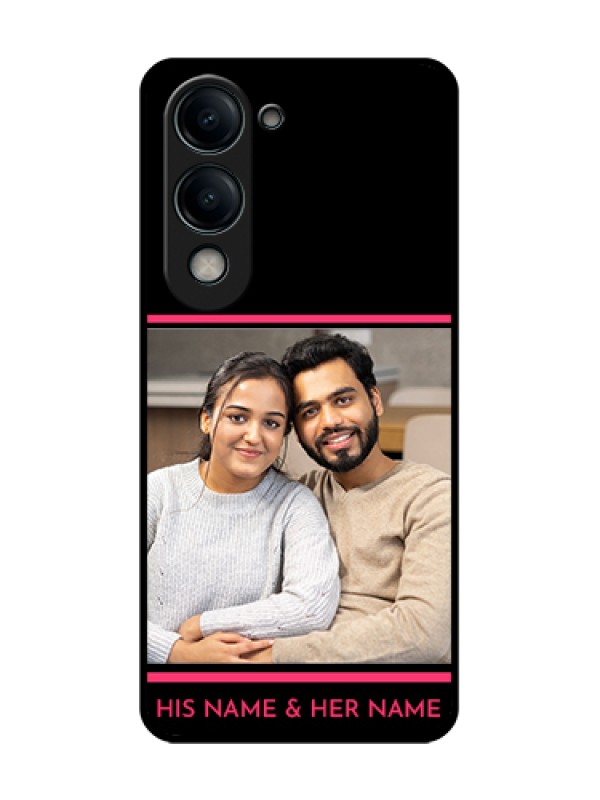 Custom iQOO Z10 Lite Custom Metal Phone Case - With Add Text Design