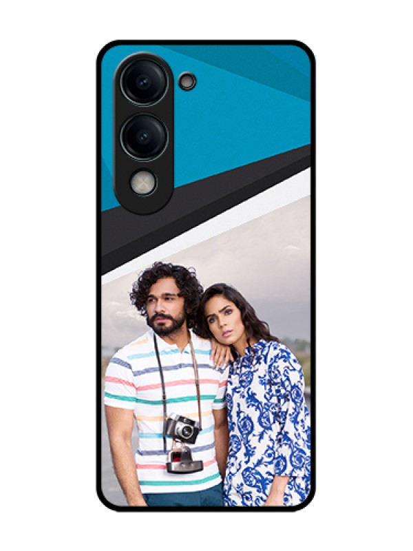 Custom iQOO Z10 Lite Custom Metal Phone Case - Simple Pattern Photo Upload Design