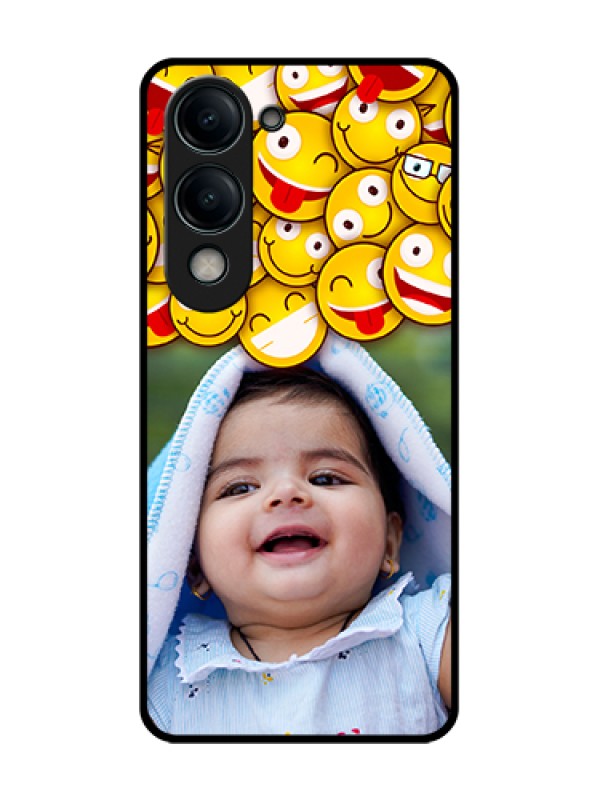 Custom iQOO Z10 Lite Custom Metal Phone Case - With Smiley Emoji Design