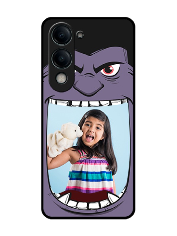 Custom iQOO Z10 Lite Custom Metal Phone Case - Angry Monster Design