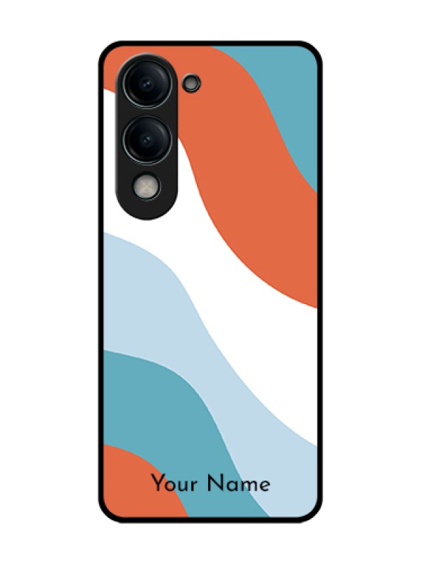 Custom iQOO Z10 Lite Custom Metal Phone Case - Coloured Waves Design