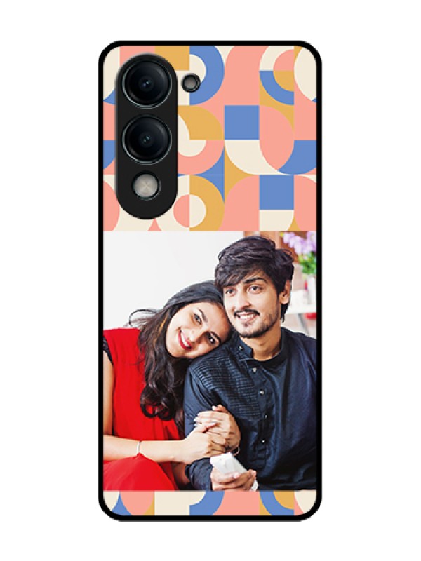 Custom iQOO Z10 Lite Custom Metal Phone Case - Semi - Circle Maze Pattern Design