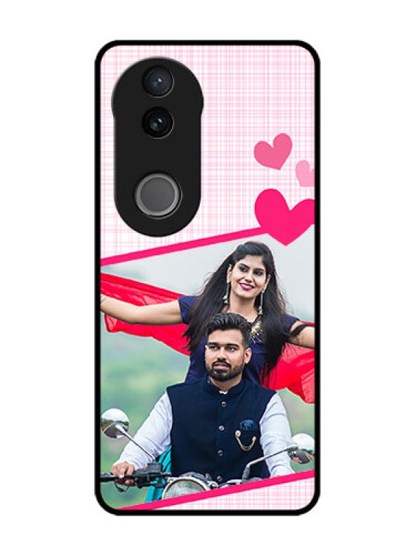 Custom iQOO Z10R Custom Metal Phone Case - Love Shape Heart Design