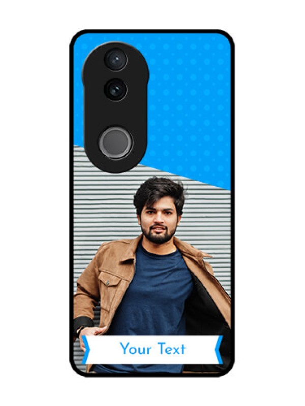 Custom iQOO Z10R Custom Metal Phone Case - Simple Blue Color Design