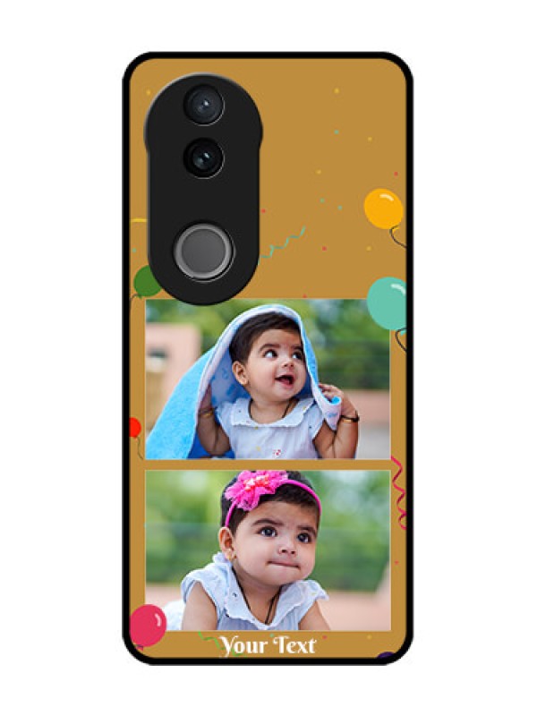 Custom iQOO Z10R Custom Metal Phone Case - Image Holder With Birthday Celebrations Design