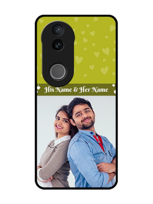 Custom iQOO Z10R Custom Metal Phone Case - You & Me Heart Design