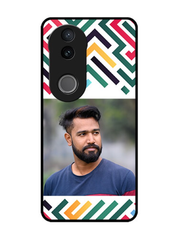 Custom iQOO Z10R Custom Metal Phone Case - Colorful Maze Pattern Design