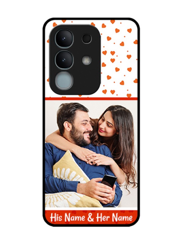 Custom iQOO Z10x 5G Custom Metal Phone Case - Orange Love Symbol Design