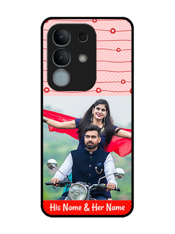 Custom iQOO Z10x 5G Custom Metal Phone Case - Red Pattern Case Design