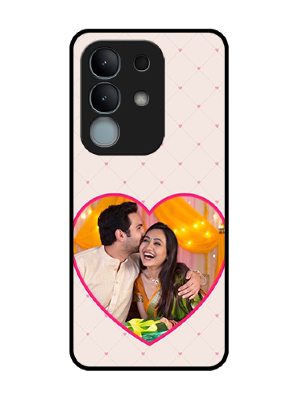 Custom iQOO Z10x 5G Custom Metal Phone Case - Heart Shape Design