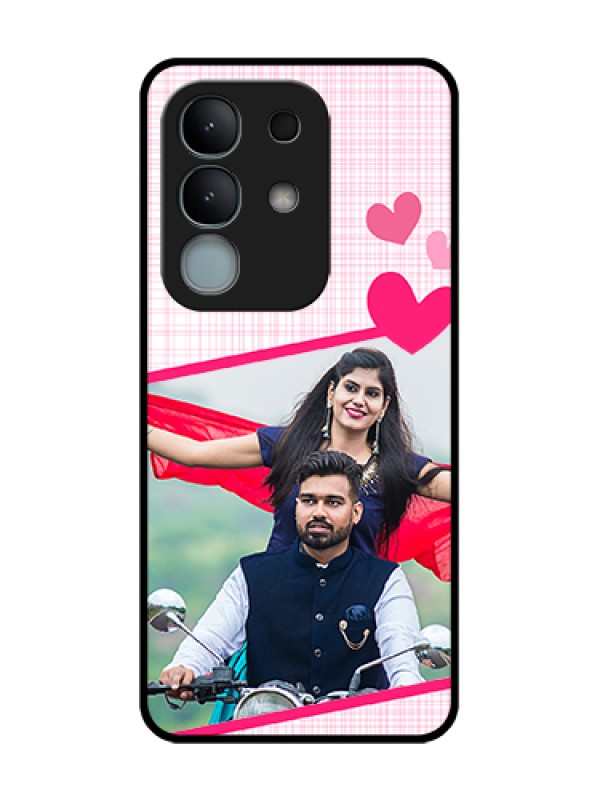 Custom iQOO Z10x 5G Custom Metal Phone Case - Love Shape Heart Design