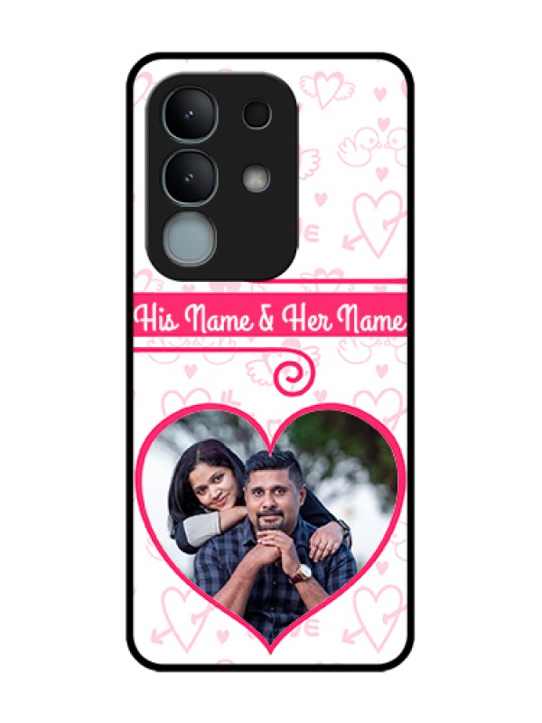 Custom iQOO Z10x 5G Custom Metal Phone Case - Heart Shape Love Design