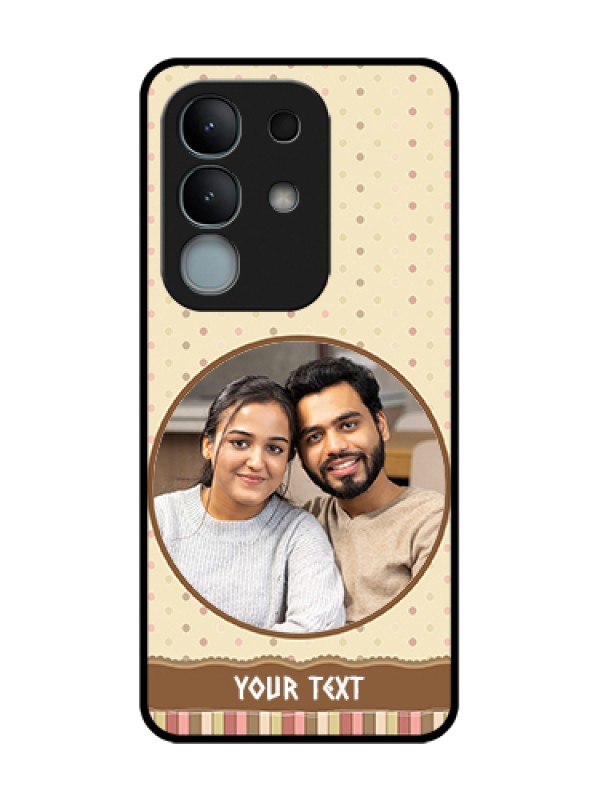 Custom iQOO Z10x 5G Custom Metal Phone Case - Brown Dotted Mobile Case Design