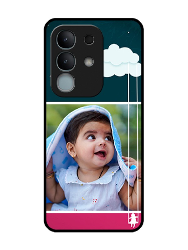 Custom iQOO Z10x 5G Custom Metal Phone Case - Cute Girl With Cloud Design