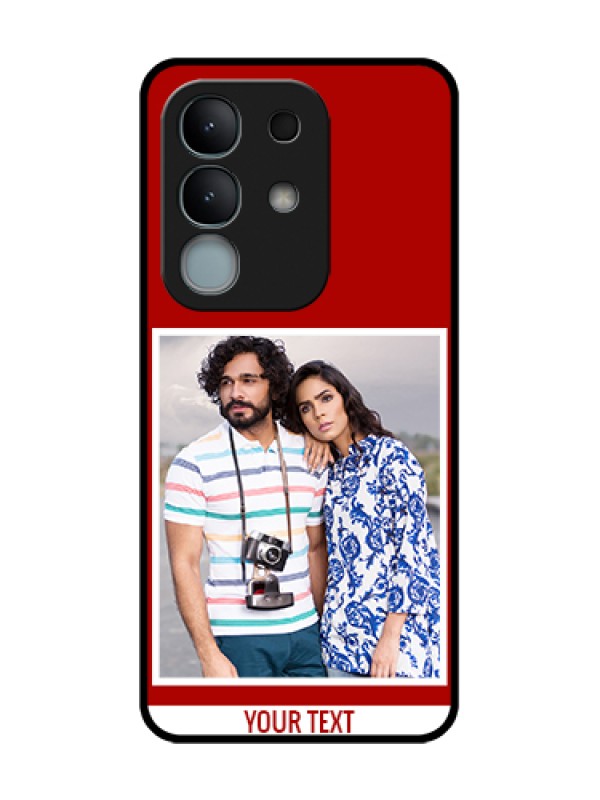 Custom iQOO Z10x 5G Custom Metal Phone Case - Red Color Design