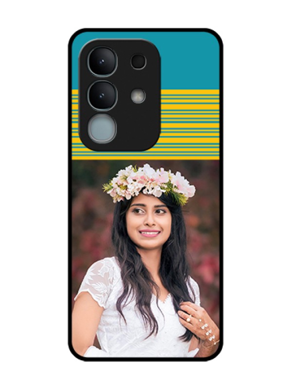 Custom iQOO Z10x 5G Custom Metal Phone Case - Yellow & Blue Design