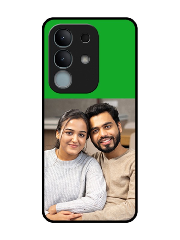 Custom iQOO Z10x 5G Custom Metal Phone Case - Green Pattern Design