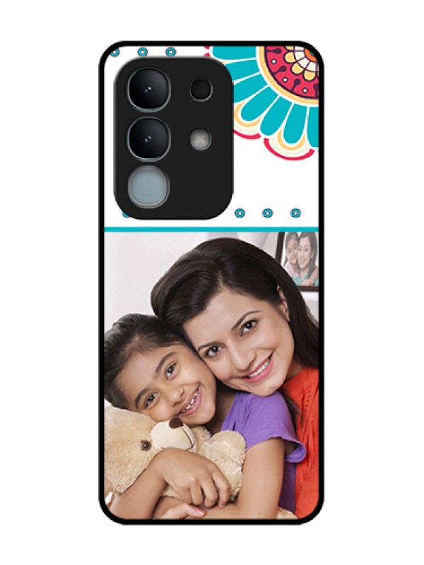 Custom iQOO Z10x 5G Custom Metal Phone Case - Flower Design