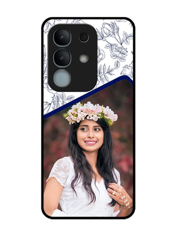 Custom iQOO Z10x 5G Custom Metal Phone Case - Classy Floral Design