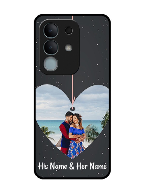 Custom iQOO Z10x 5G Custom Metal Phone Case - Hanging Heart Design