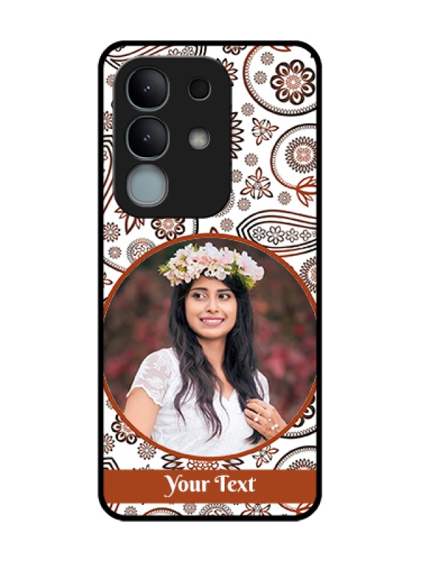 Custom iQOO Z10x 5G Custom Metal Phone Case - Abstract Flower Design