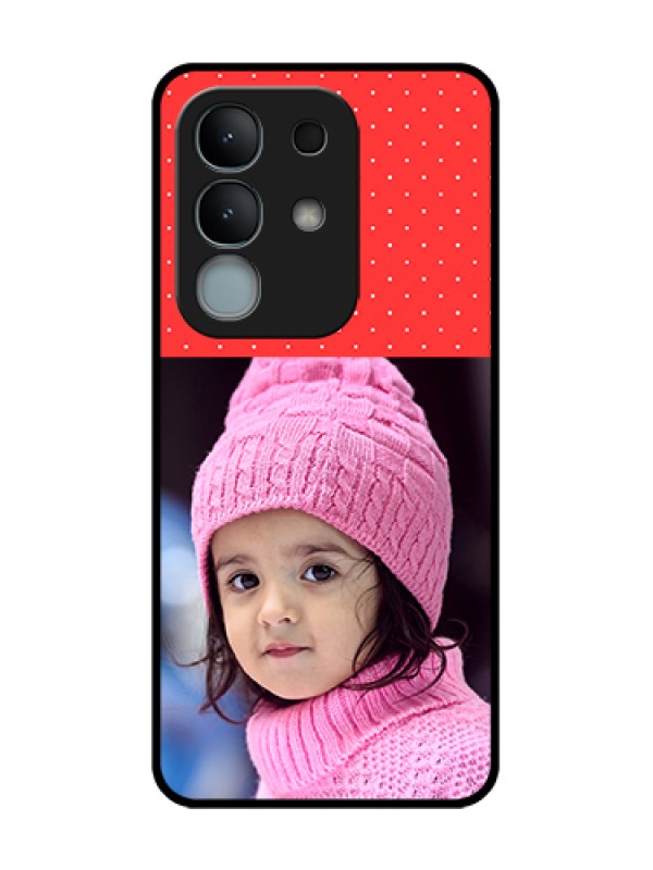 Custom iQOO Z10x 5G Custom Metal Phone Case - Red Pattern Design