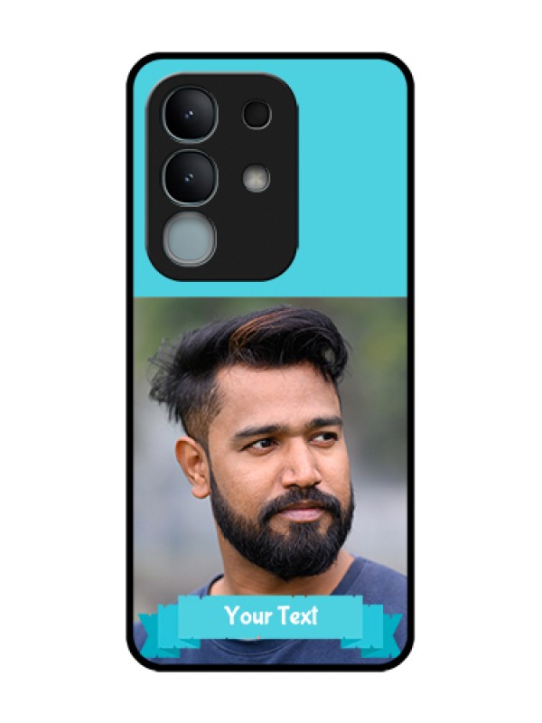 Custom iQOO Z10x 5G Custom Metal Phone Case - Blue Color Design