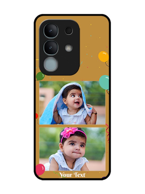 Custom iQOO Z10x 5G Custom Metal Phone Case - Image Holder With Birthday Celebrations Design