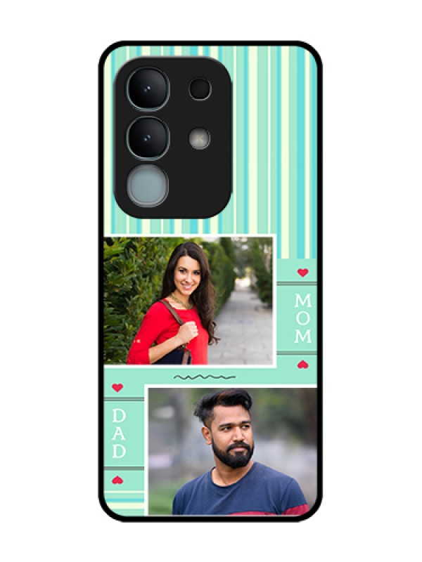 Custom iQOO Z10x 5G Custom Metal Phone Case - Mom & Dad Pic Design