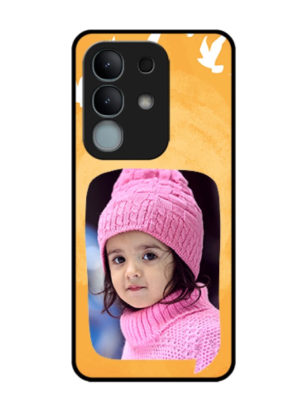 Custom iQOO Z10x 5G Custom Metal Phone Case - Water Color Design With Bird Icons