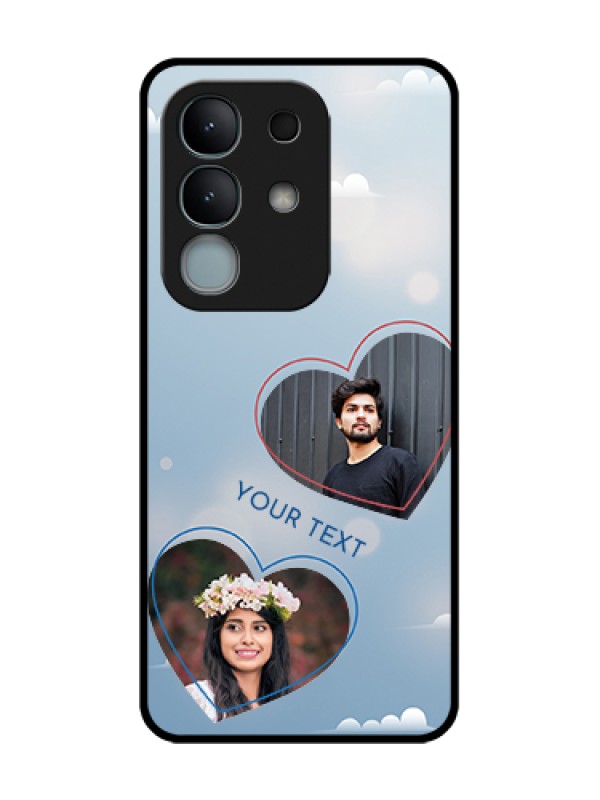 Custom iQOO Z10x 5G Custom Metal Phone Case - Blue Color Couple Design