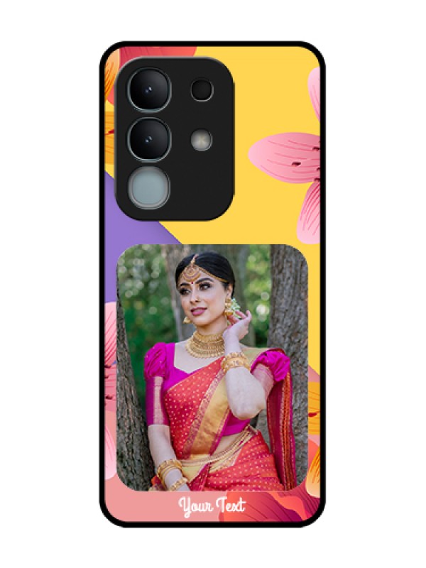 Custom iQOO Z10x 5G Custom Metal Phone Case - 3 Image With Vintage Floral Design